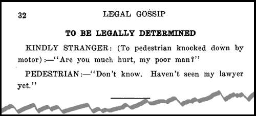 Loyola New Orleans Law Journal, lawyer joke from 1921